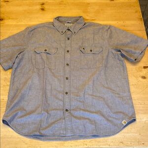 Carhartt Men's red short sleeve Button-Up Shirt